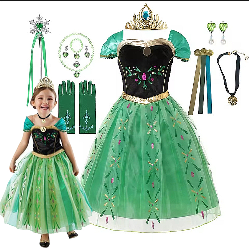 Summer Clothing Kids - Costume da Anna per bambini Ragazza