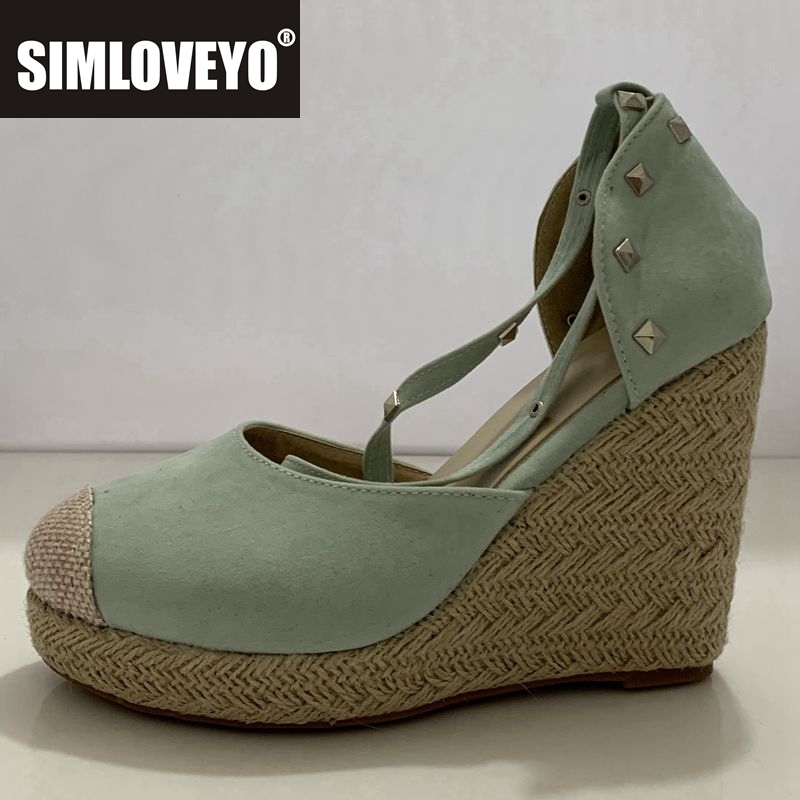 Espadrille Sandal Women - SIMLOVEYO espadrillas Sandali con zeppa da