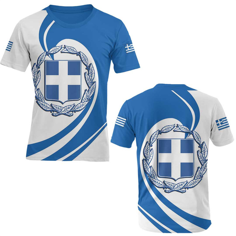 Summer Clothing For Greece - Mappa della bandiera della Grecia T-shirt