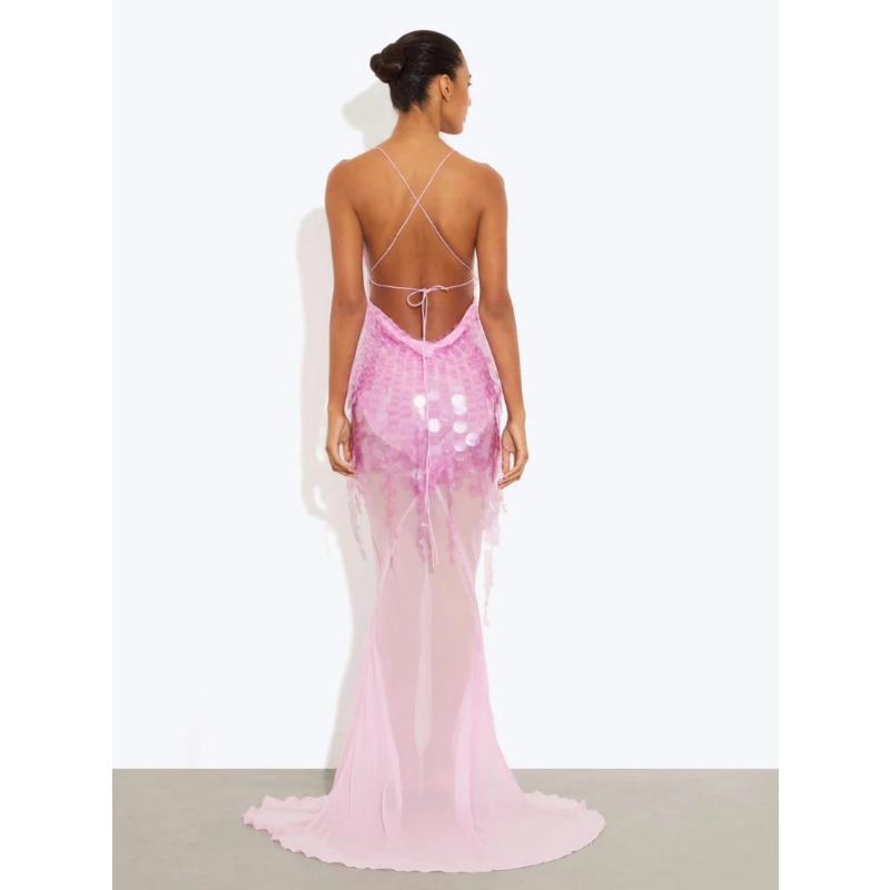 Summer Clothing Amazon - Abito lungo a sirena con scollo