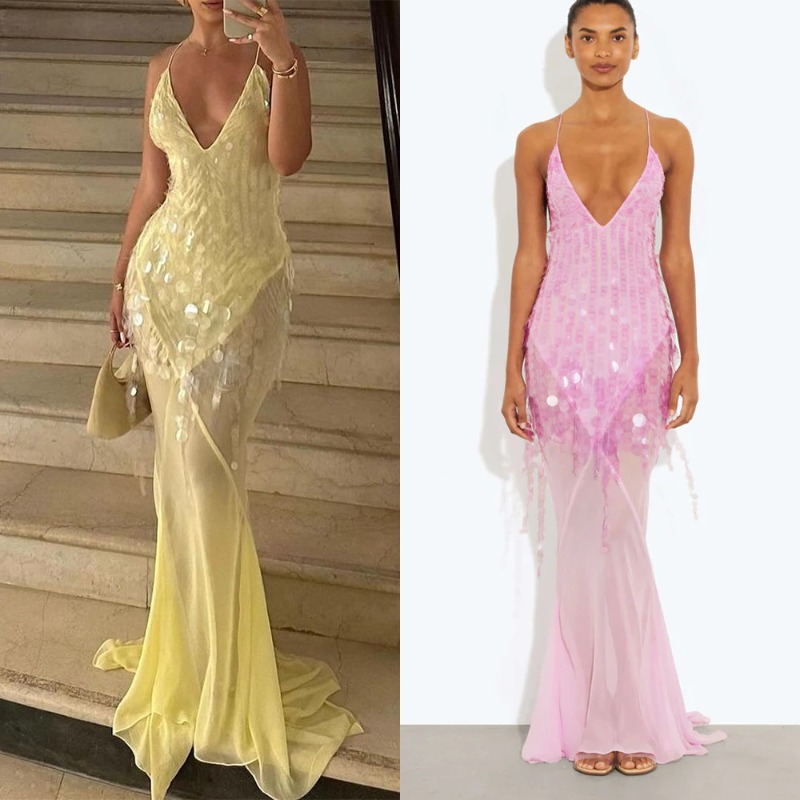 Abito lungo a sirena con scoll - Summer Clothing Amazon recensione e prezzo